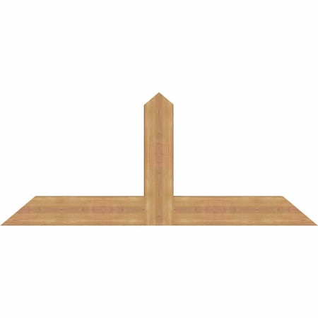 Ekena Millwork Portland Timber Gable Bracket, Western Red Cedar, 60"W x 25"H x 3 1/2"D x 5 1/2"F, 10/12 Pitch GBW060X25X0406POR00SWR